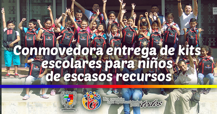 Conmovedora entrega de kits escolares para ni�os de escasos recursos